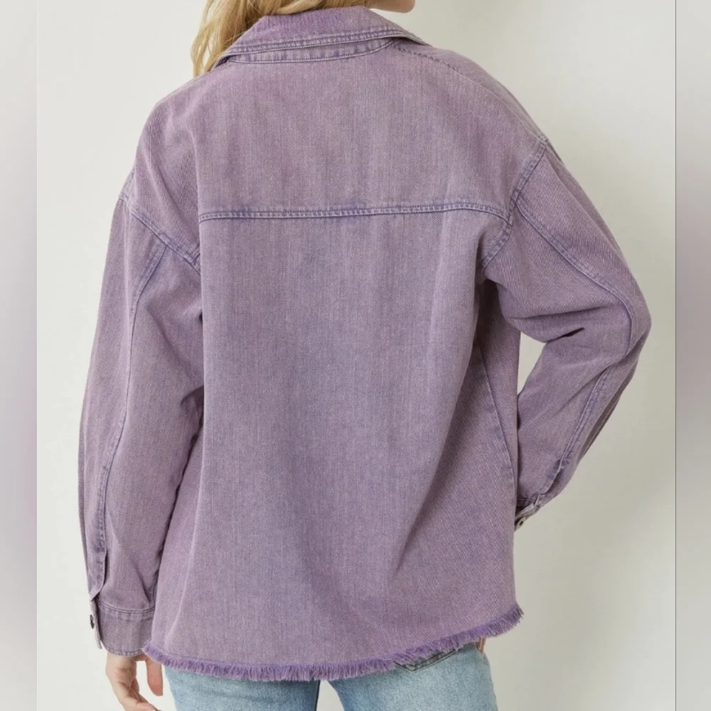 ENTRO Denim Utility Shacket Jacket - Picture 2 of 13